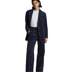 Everlane Corduroy 80's Blazer Navy Dark Academia Size 2